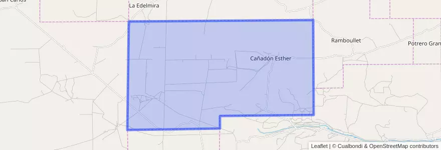Mapa de ubicacion de Cañadón Esther.