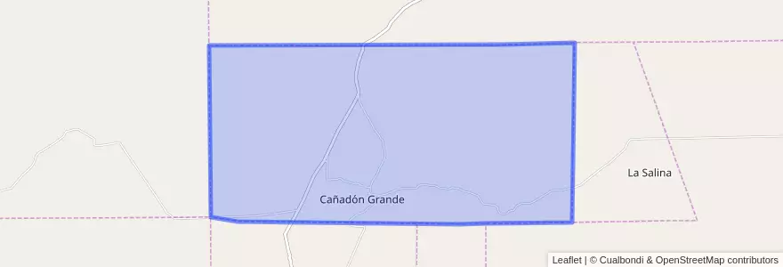 Mapa de ubicacion de Cañadón Grande.