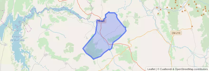 Mapa de ubicacion de Canalejas del Arroyo.