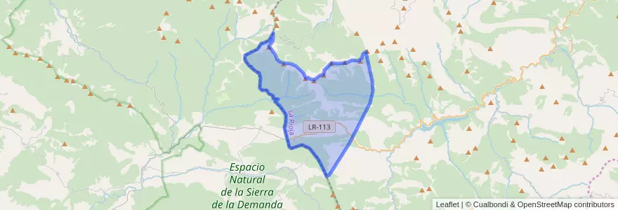 Mapa de ubicacion de Canales de la Sierra.