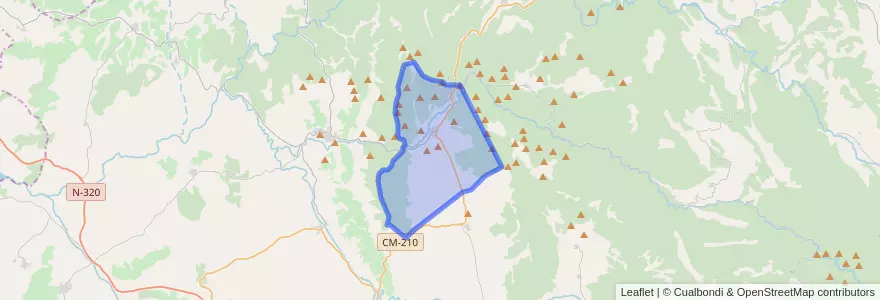 Mapa de ubicacion de Cañamares.