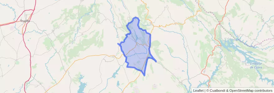 Mapa de ubicacion de Cañamero.