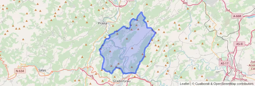 Mapa de ubicacion de Candamo.