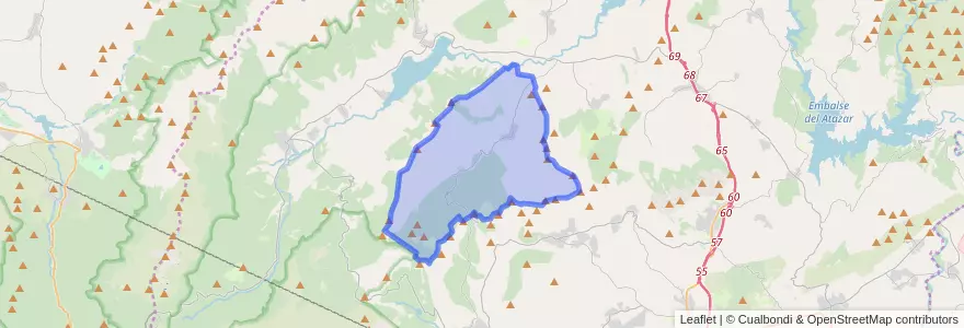Mapa de ubicacion de Canencia.