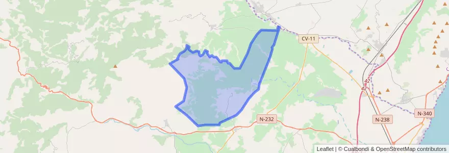 Mapa de ubicacion de Canet lo Roig.