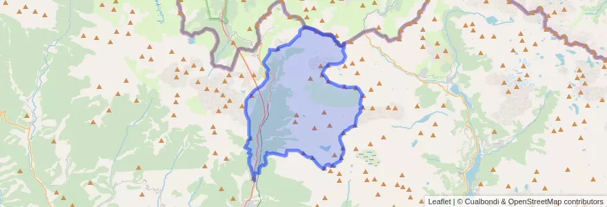 Mapa de ubicacion de Canfranc.