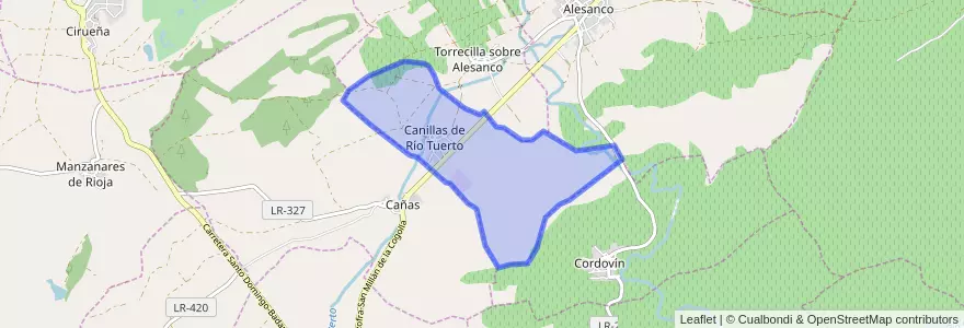 Mapa de ubicacion de Canillas de Río Tuerto.