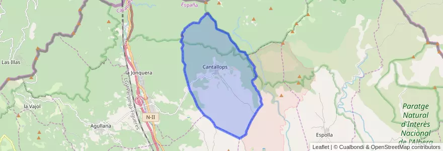 Mapa de ubicacion de Cantallops.