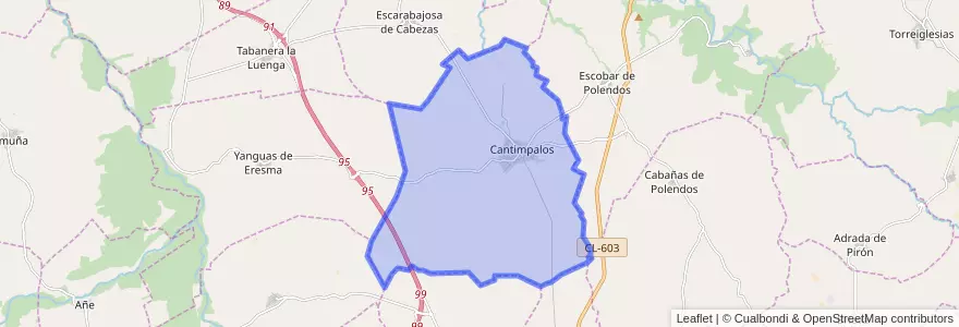 Mapa de ubicacion de Cantimpalos.