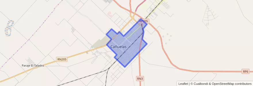 Mapa de ubicacion de Cañuelas.