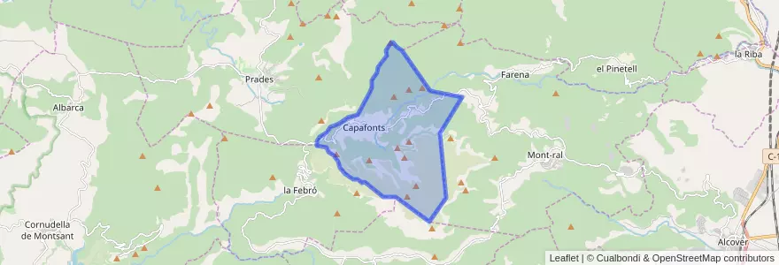 Mapa de ubicacion de Capafonts.