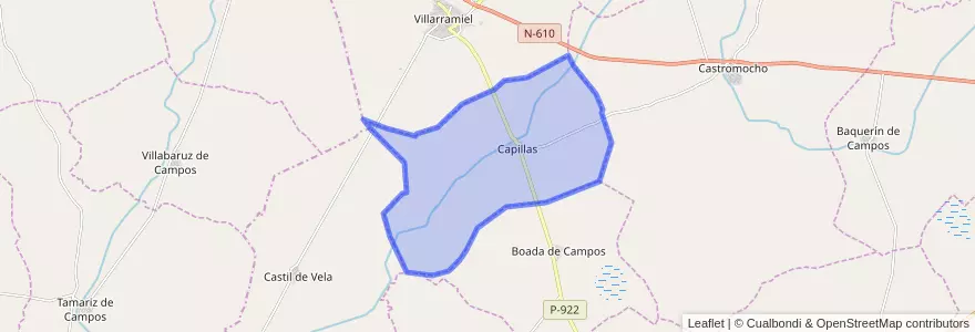 Mapa de ubicacion de Capillas.
