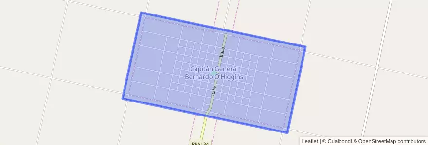 Mapa de ubicacion de Capitán General Bernardo O’Higgins.