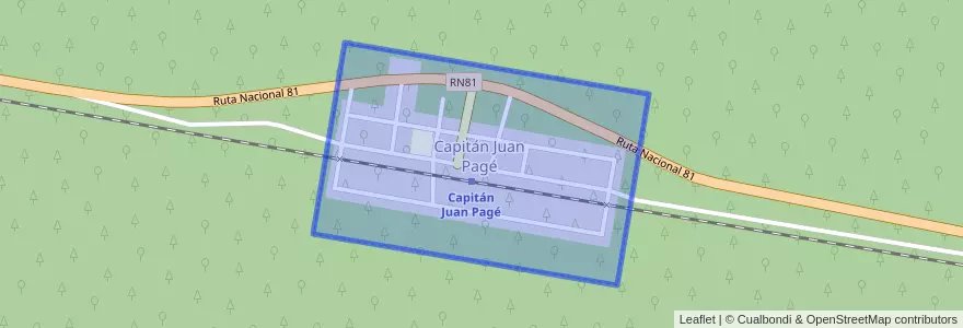 Mapa de ubicacion de Capitán Juan Pagé.