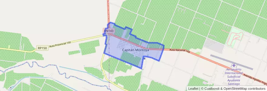 Mapa de ubicacion de Capitán Montoya.