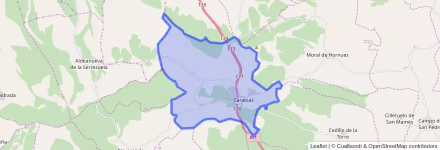 Mapa de ubicacion de Carabias.