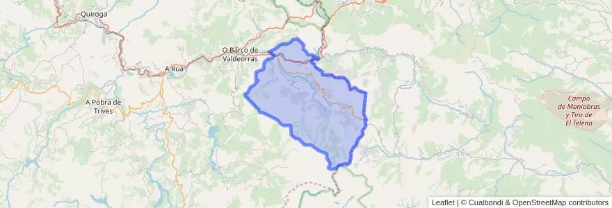 Mapa de ubicacion de Carballeda de Valdeorras.