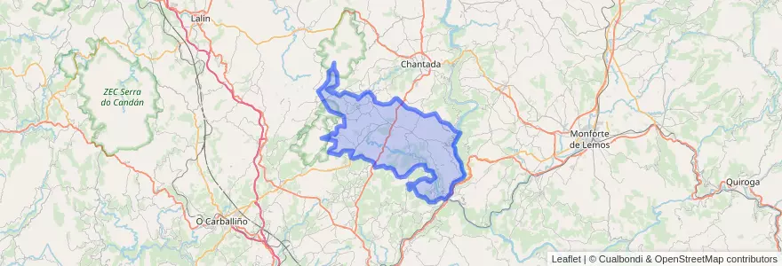 Mapa de ubicacion de Carballedo.