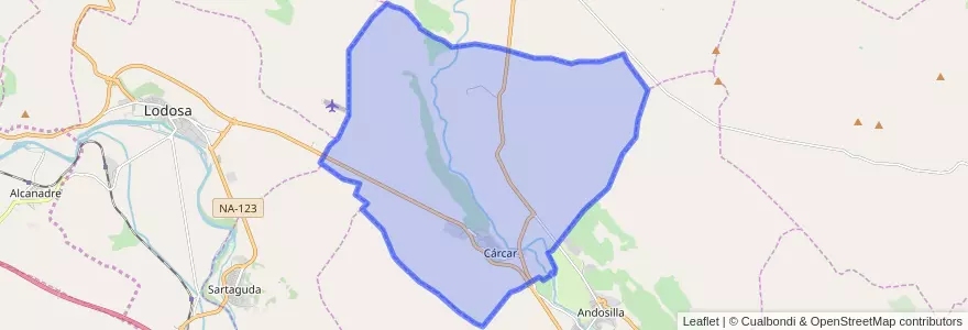 Mapa de ubicacion de Cárcar.