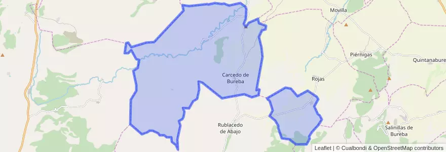 Mapa de ubicacion de Carcedo de Bureba.