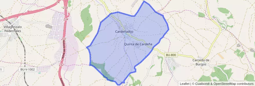 Mapa de ubicacion de Cardeñadijo.