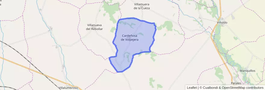 Mapa de ubicacion de Cardeñosa de Volpejera.