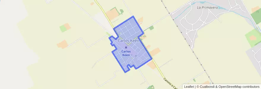 Mapa de ubicacion de Carlos Keen.