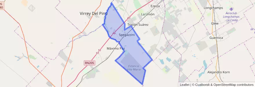 Mapa de ubicacion de Carlos Spegazzini.