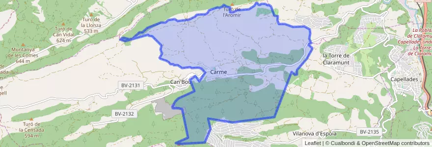 Mapa de ubicacion de Carme.