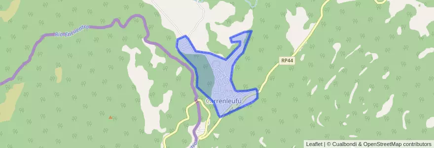 Mapa de ubicacion de Carrenleufú.