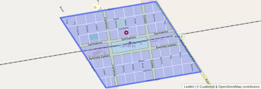 Mapa de ubicacion de Carreras.