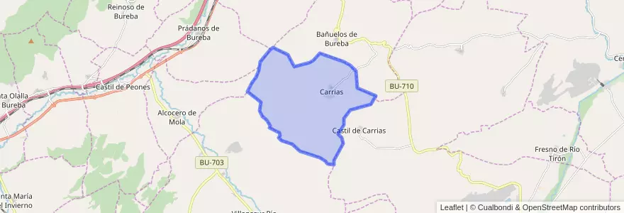 Mapa de ubicacion de Carrias.