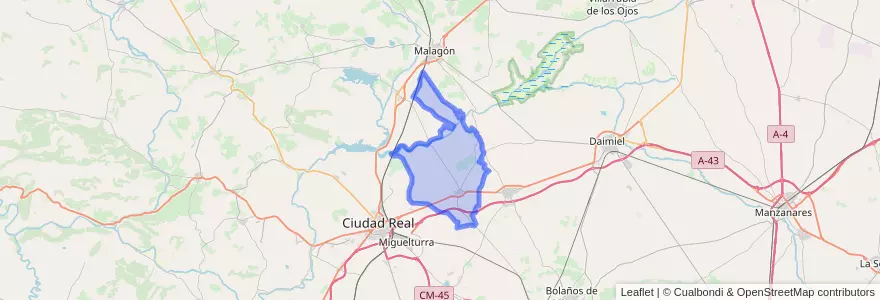 Mapa de ubicacion de Carrión de Calatrava.
