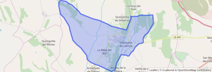 Mapa de ubicacion de Carrizo.