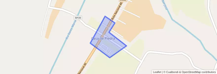 Mapa de ubicacion de Casa de Piedra.