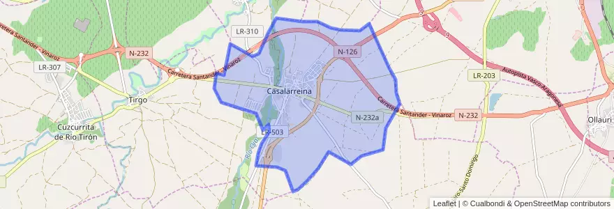 Mapa de ubicacion de Casalarreina.