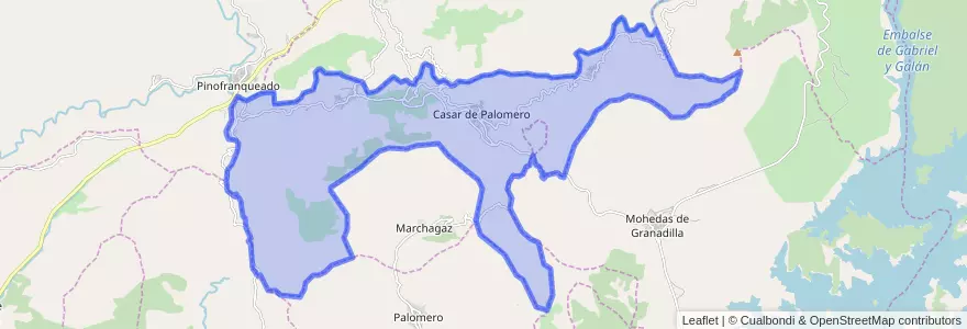 Mapa de ubicacion de Casar de Palomero.