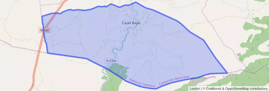 Mapa de ubicacion de Casas Bajas.