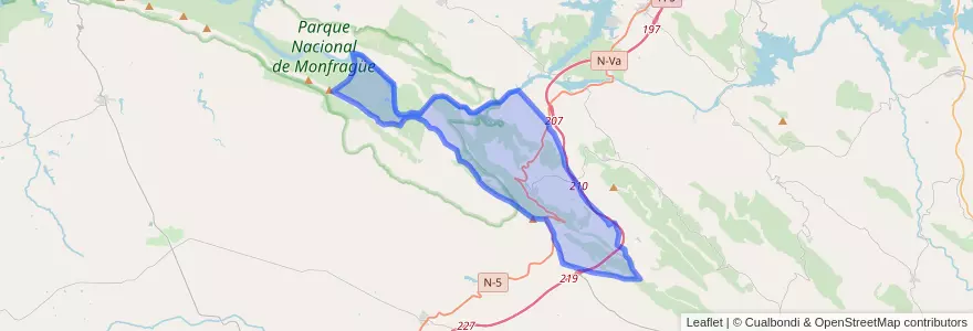 Mapa de ubicacion de Casas de Miravete.