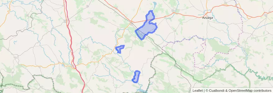 Mapa de ubicacion de Casas de Reina.