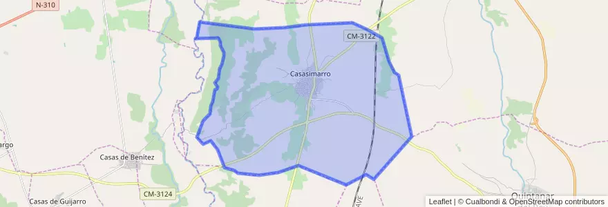Mapa de ubicacion de Casasimarro.