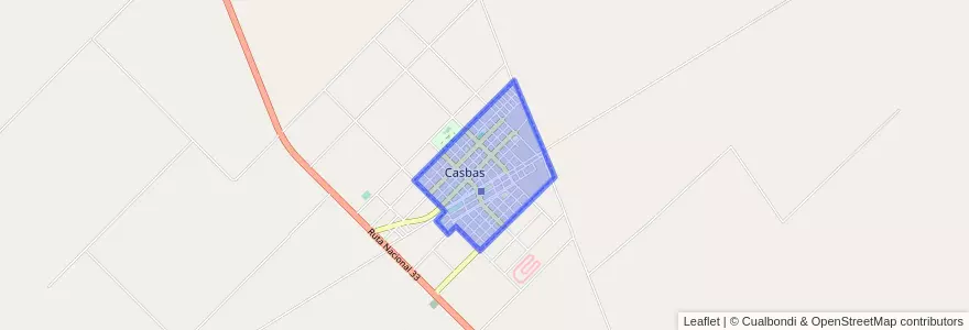 Mapa de ubicacion de Casbas.