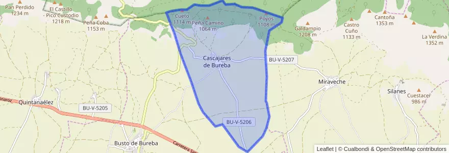 Mapa de ubicacion de Cascajares de Bureba.