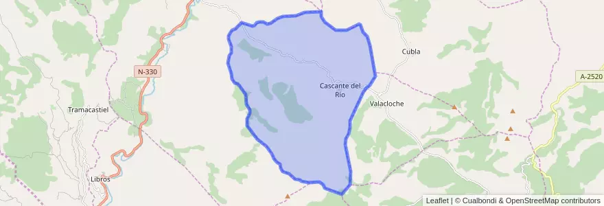 Mapa de ubicacion de Cascante del Río.