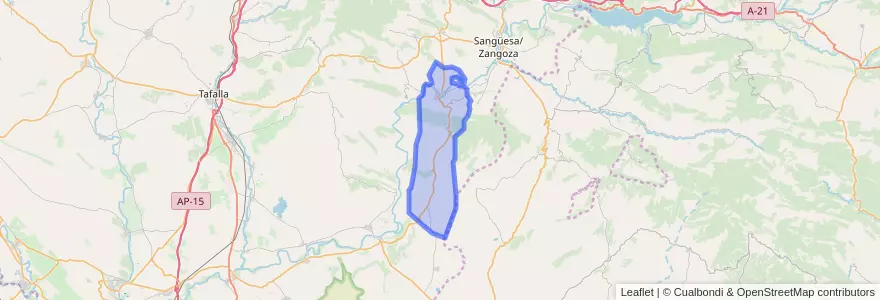 Mapa de ubicacion de Cáseda.