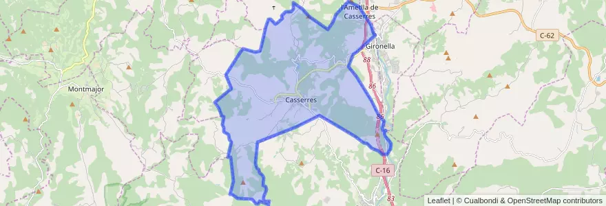 Mapa de ubicacion de Casserres.