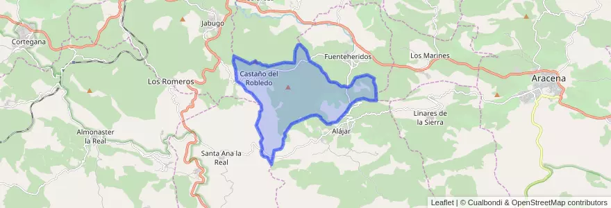 Mapa de ubicacion de Castaño del Robledo.