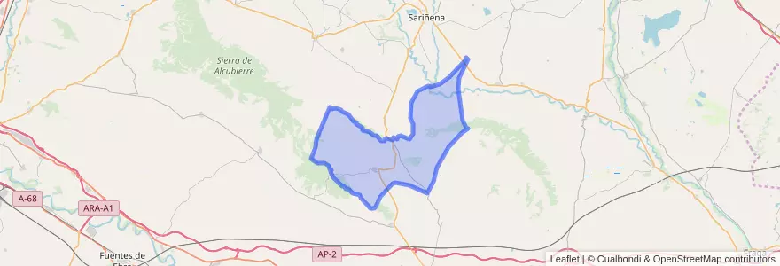 Mapa de ubicacion de Castejón de Monegros.