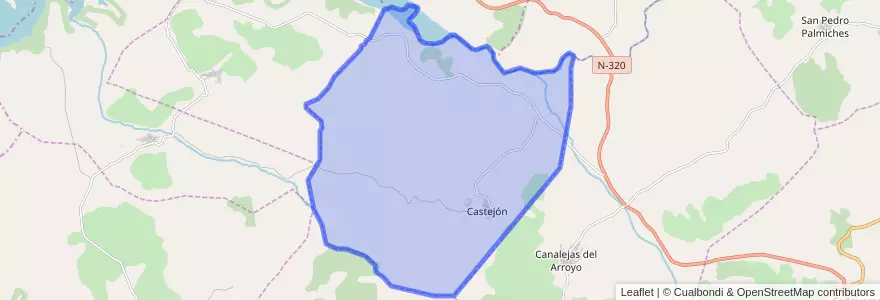 Mapa de ubicacion de Castejón.