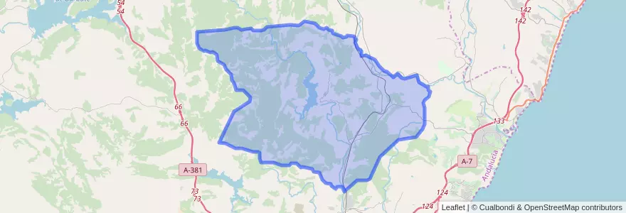 Mapa de ubicacion de Castellar de la Frontera.
